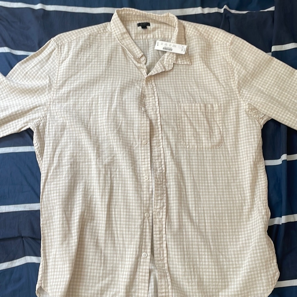 J. Crew button down tan style# F0590